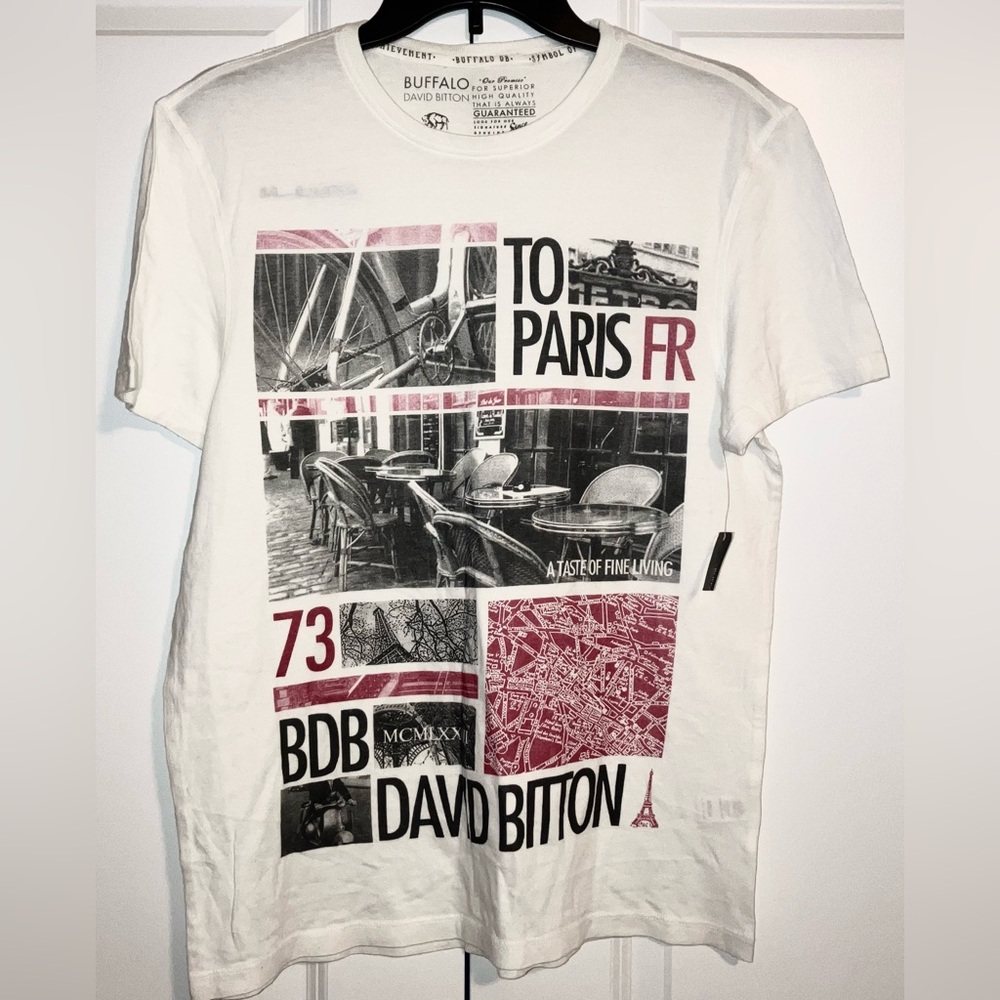 Buffalo David Bitton  PARIS White Short Sleeve Muscle Tee NEW WITH TAGS